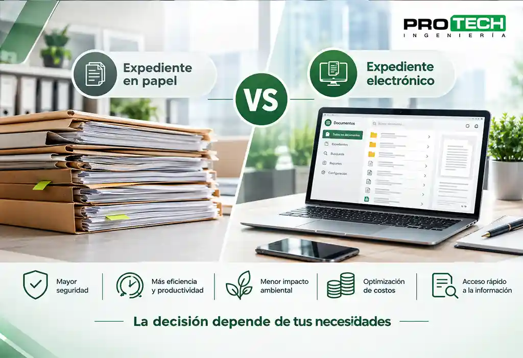 Expediente electrónico vs. expediente en papell